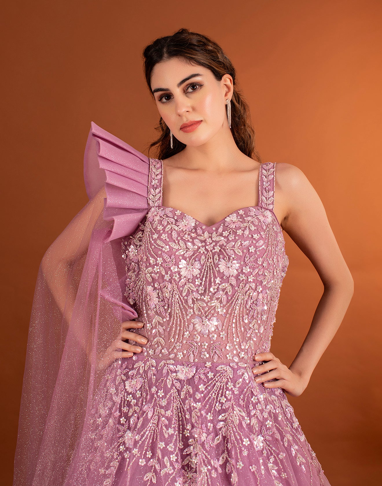 Cotton Candy Purple Cocktail Gown