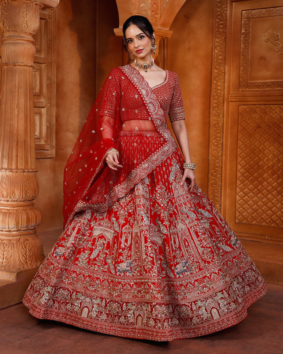 red wedding dress desi HSY | Red Bridal Dresses