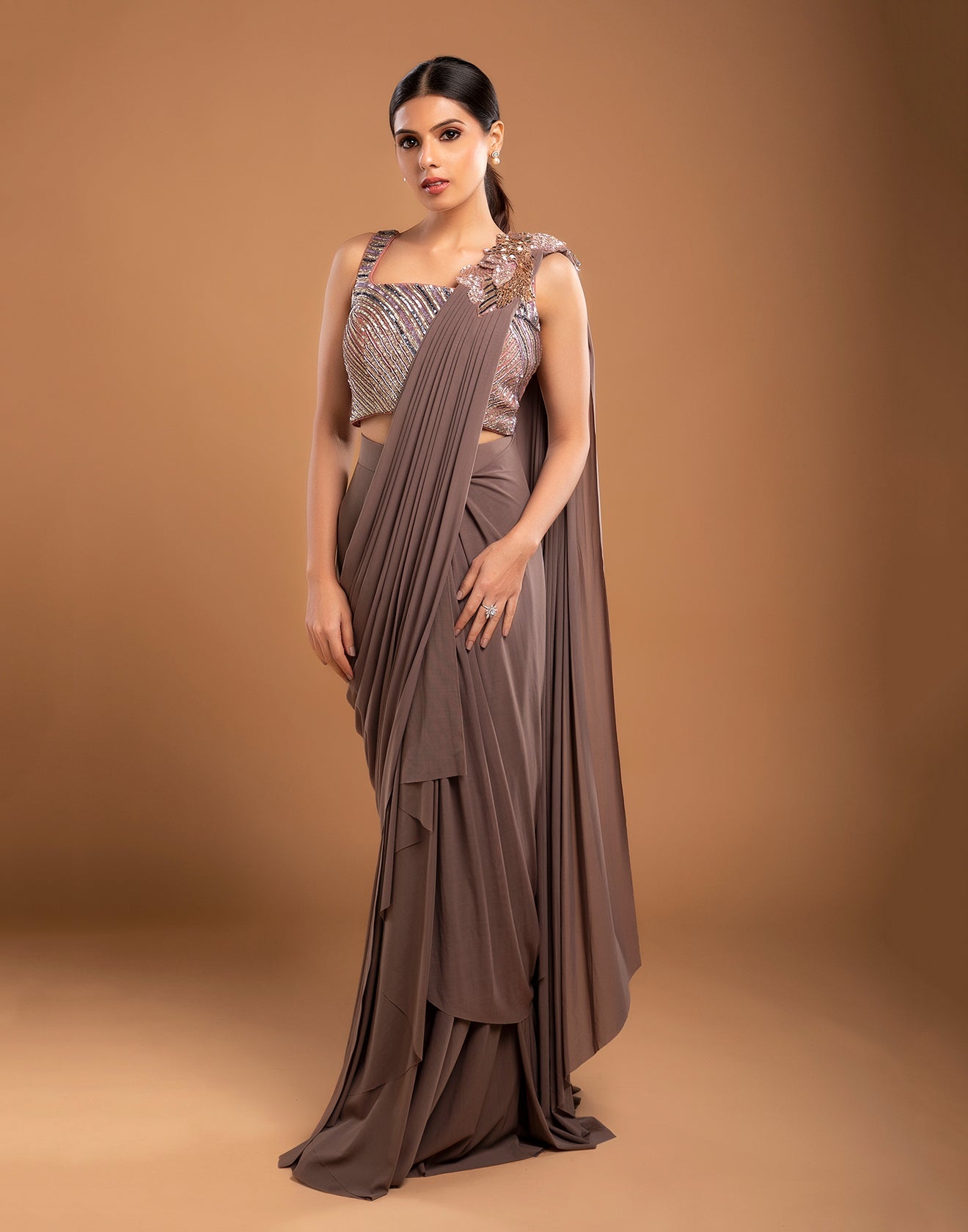 Readymade pre sale stitched saree