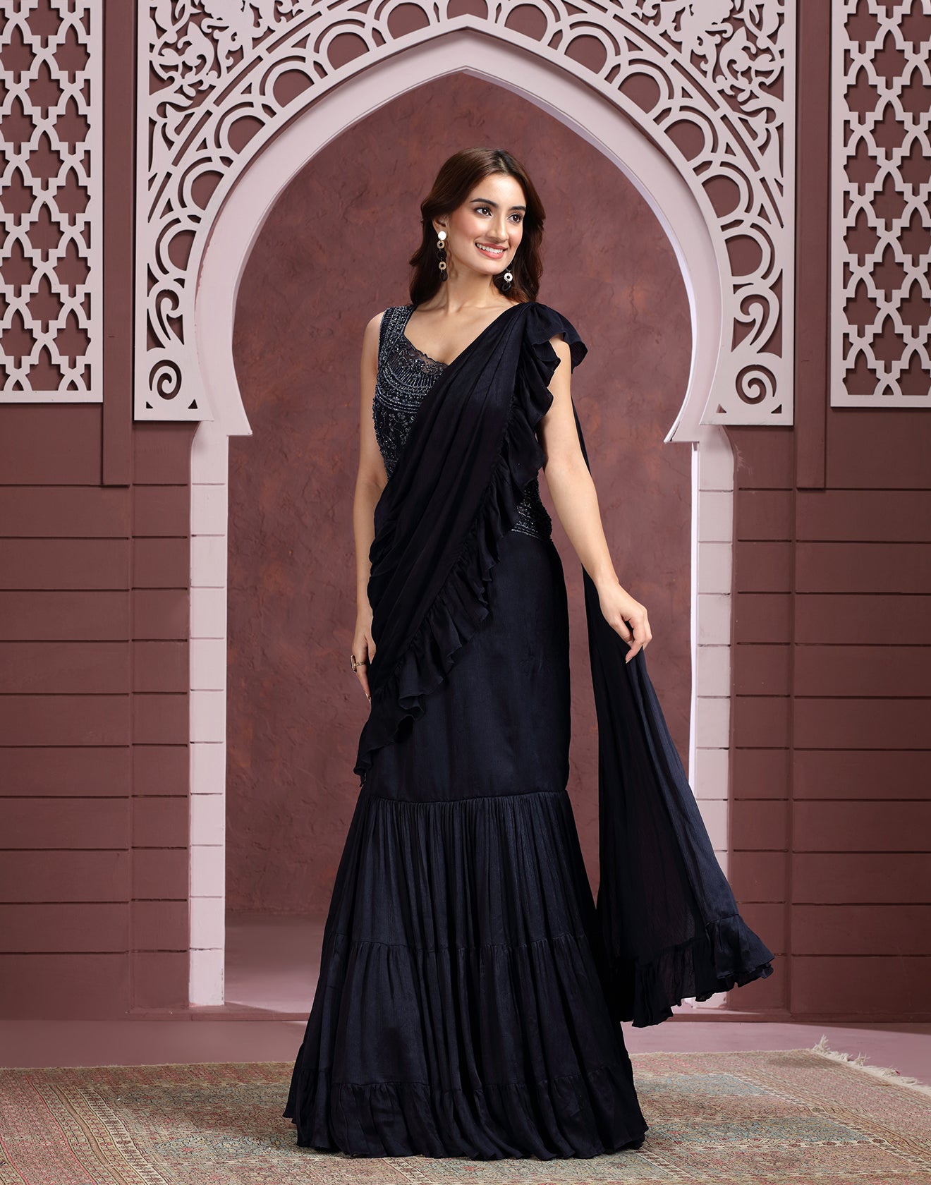 Astral Blue Embellished Bridesmaid Gown