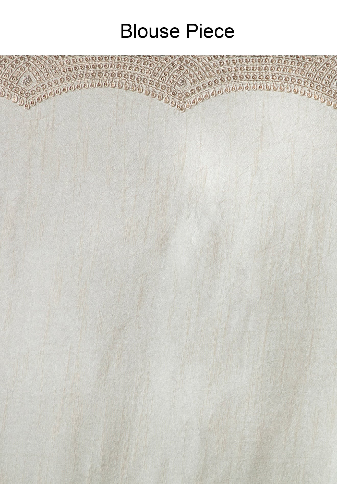Beige Floral Smooth Embroidered Saree