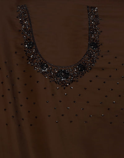 Blackout Bloom Embellished Festive Saree With Unstitched Blouse Fabric