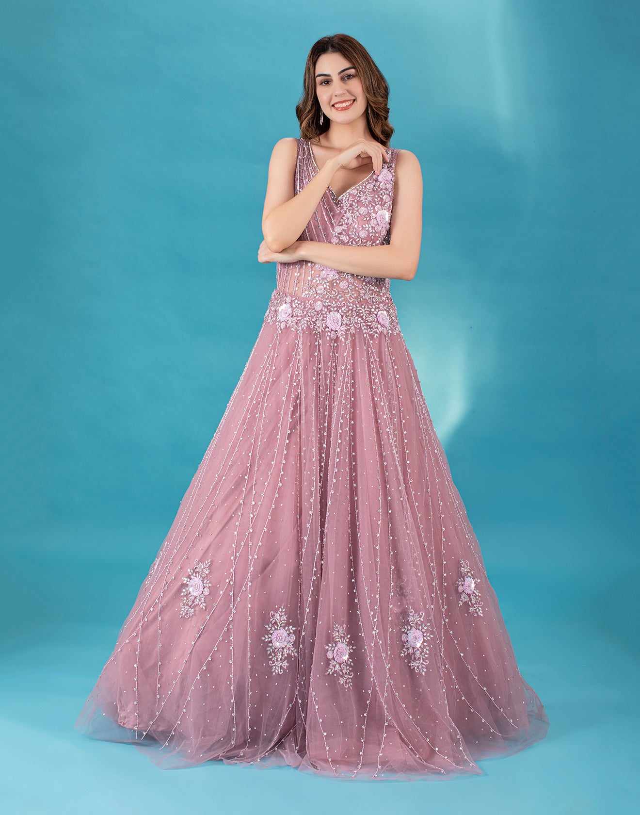 Cameo Pink Cocktail Gown