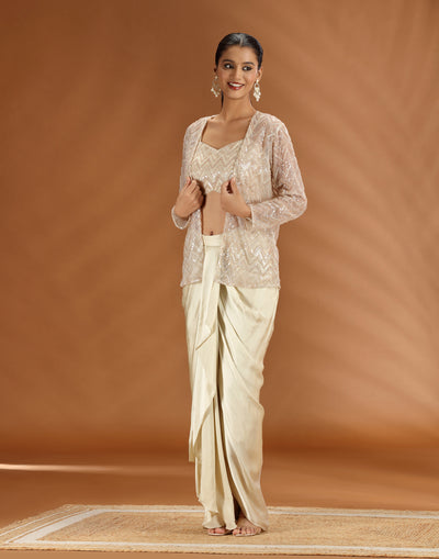 Créme Twist Chevron Embellished Festive Fusion Set