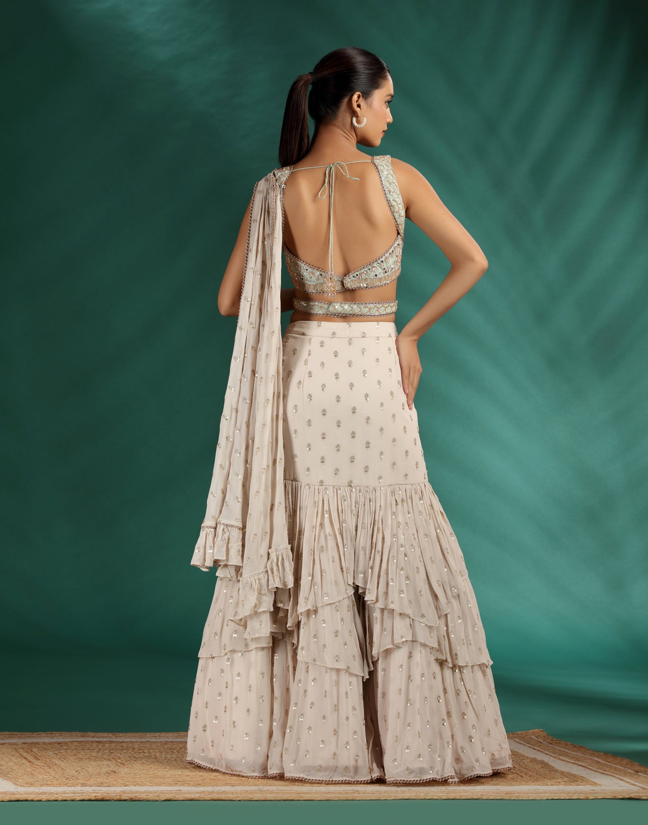 Dusky-Meadow-Layered-Lehenga-With-Embroidered-Blouse
