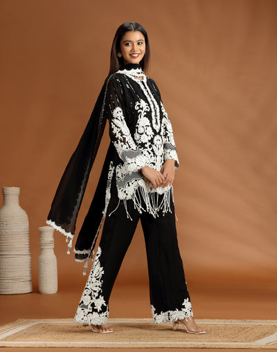 Eclipse Embroidered Indo-Western Suit Set