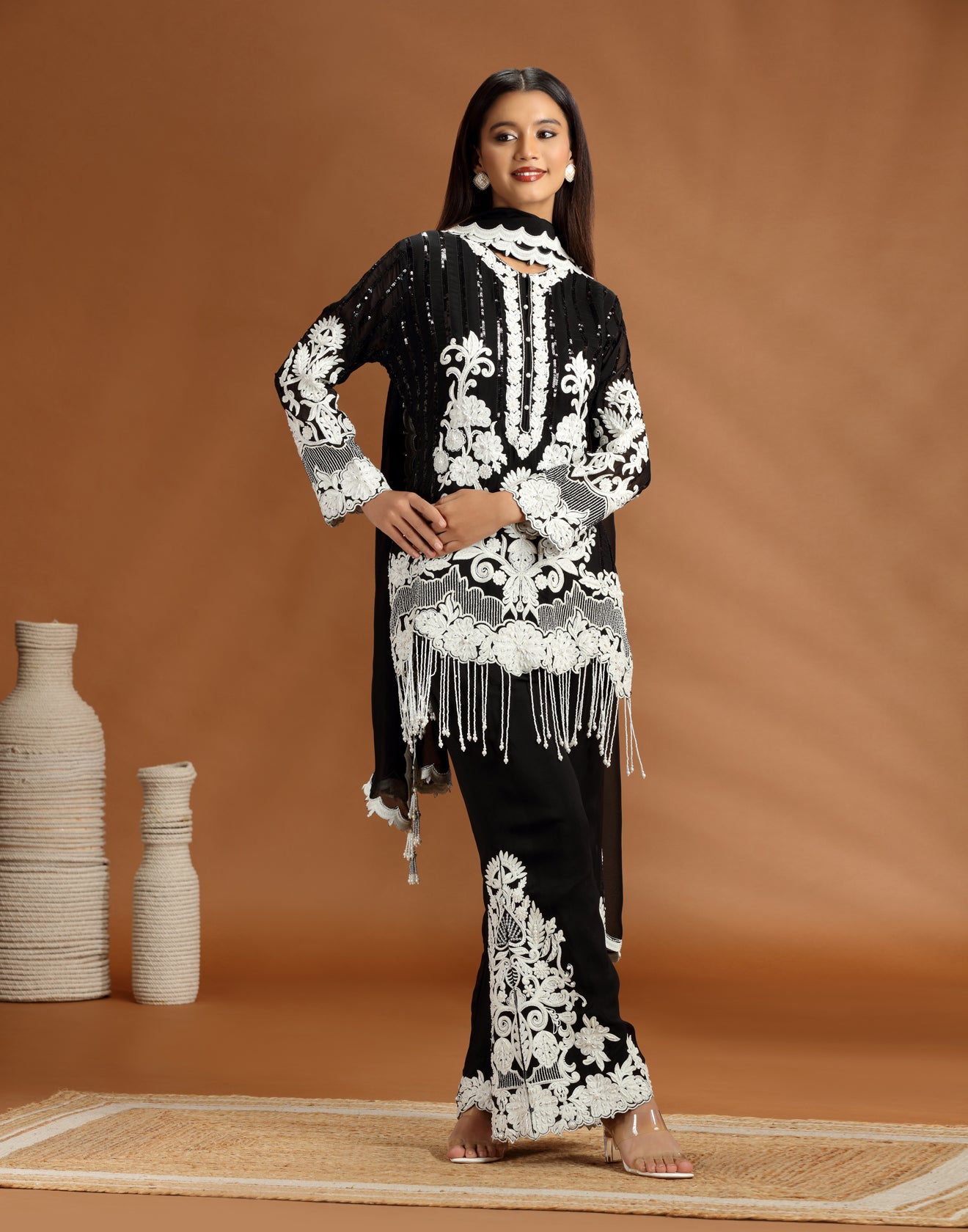 Eclipse Embroidered Indo-Western Suit Set