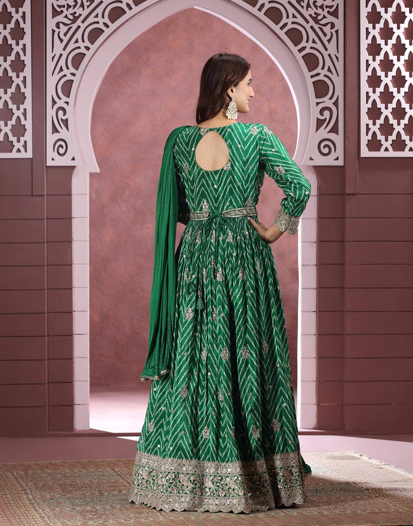 Emerald Canopy Bandhej Printed Salwar Suit