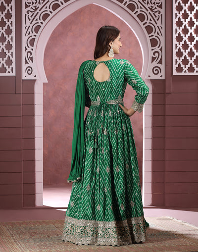 Emerald Canopy Bandhej Printed Salwar Suit