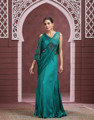 Enchanted Emerald Uber-Chic Bridesmaid Gown