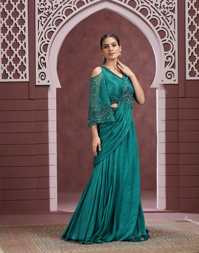 Enchanted Emerald Uber-Chic Bridesmaid Gown