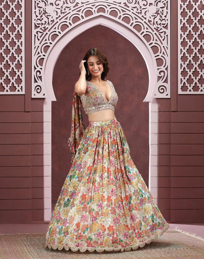 Floral Symphony Embellished Lehenga Set