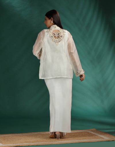 Frost Mist Embellsihed Fusion Jacket Set