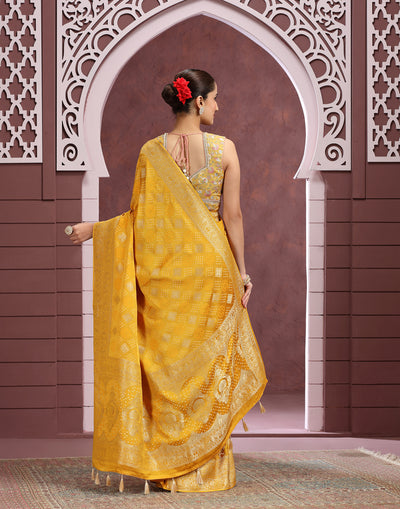 Gendaa Phool Festive Bandhej Saree