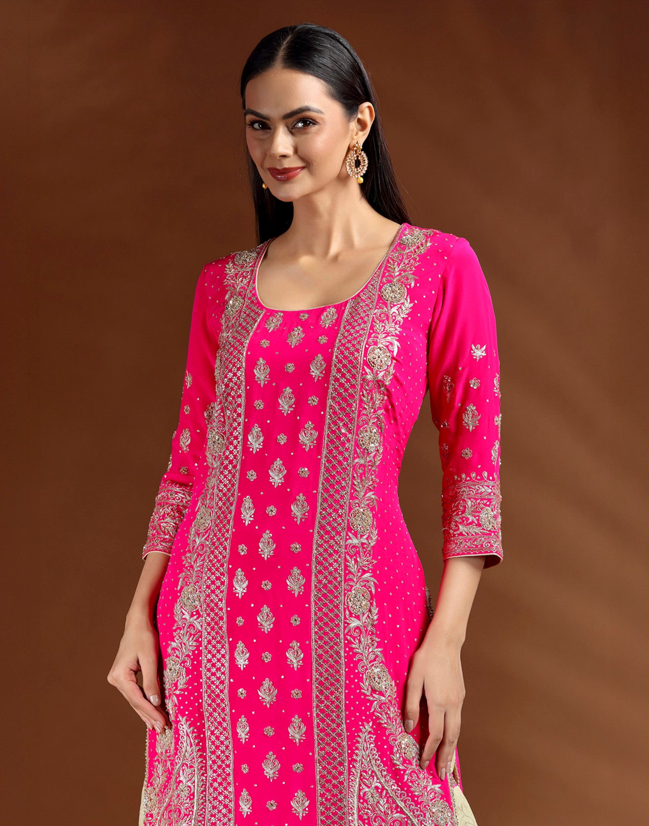 Gulabi Bougainvillea Wedding Sharara Suit
