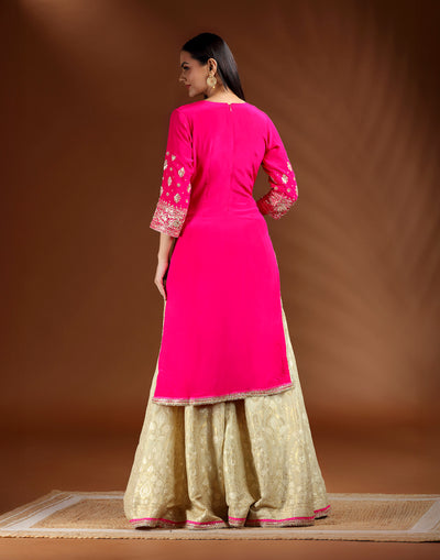 Gulabi Bougainvillea Wedding Sharara Suit