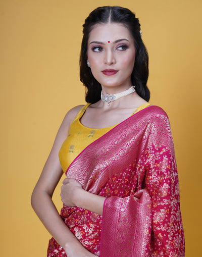 Gulmohar Drama Zari Woven Silk Saree