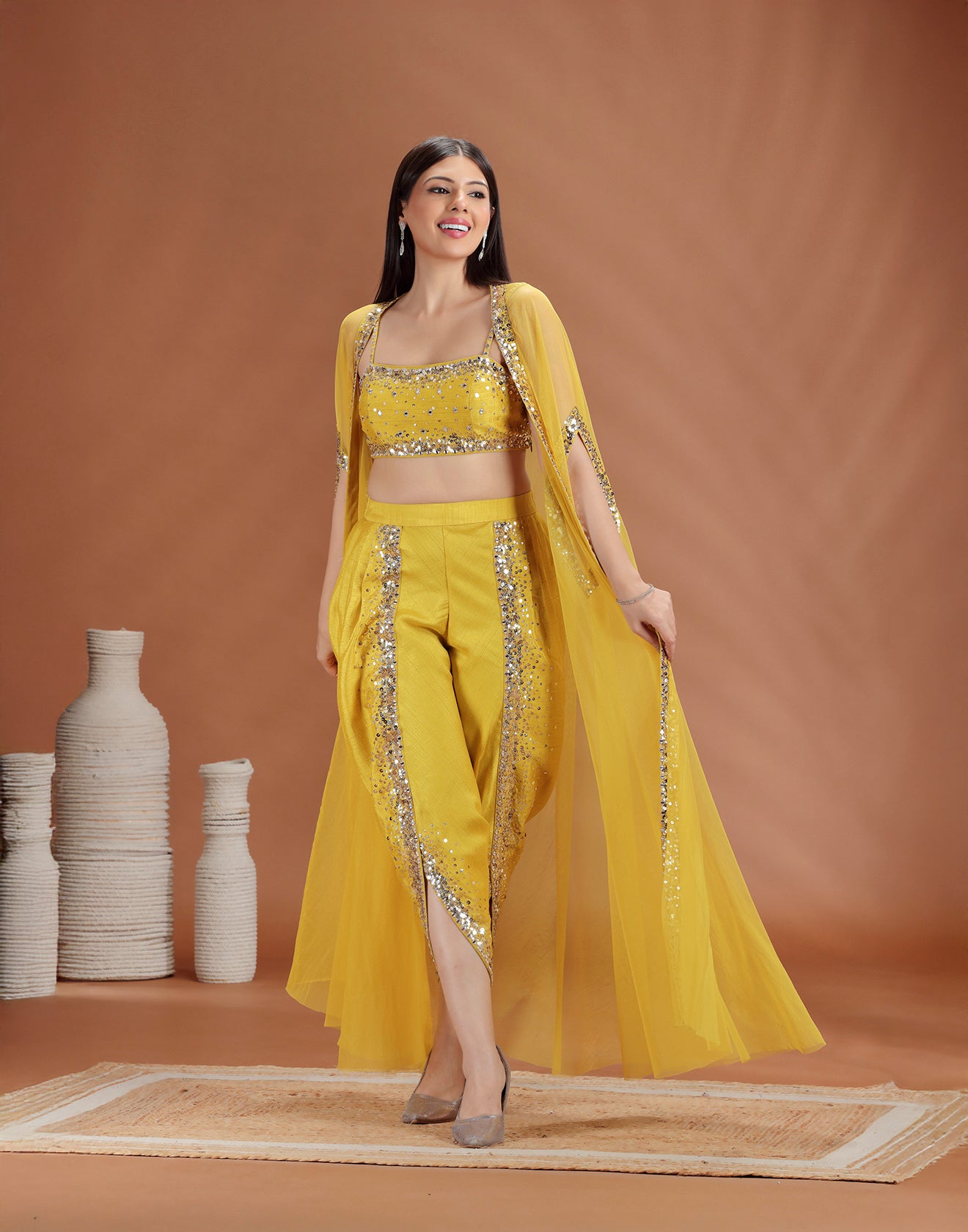 Kesariyaa Charm Festive Fusion Set For Haldi