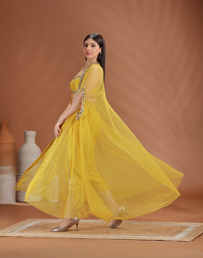 Kesariyaa Charm Festive Fusion Set For Haldi