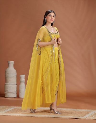 Kesariyaa Charm Festive Fusion Set For Haldi