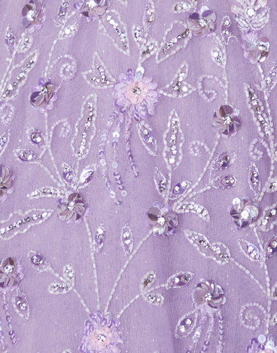 Lilac Embellished Bridal Gown