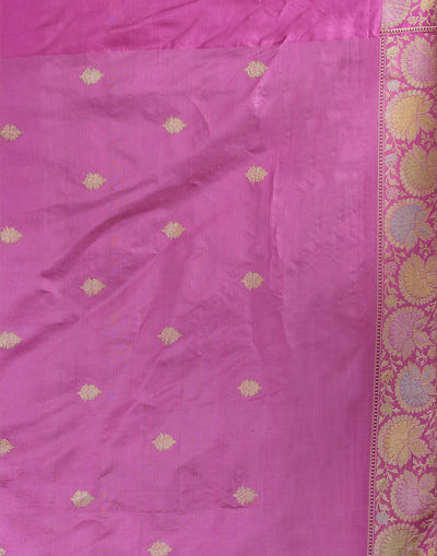 Lilac Mehfil Pure Silk Saree With Unstitched Blouse Fabric