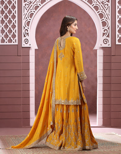 Mimosa Glaze Embellished Gharara Set