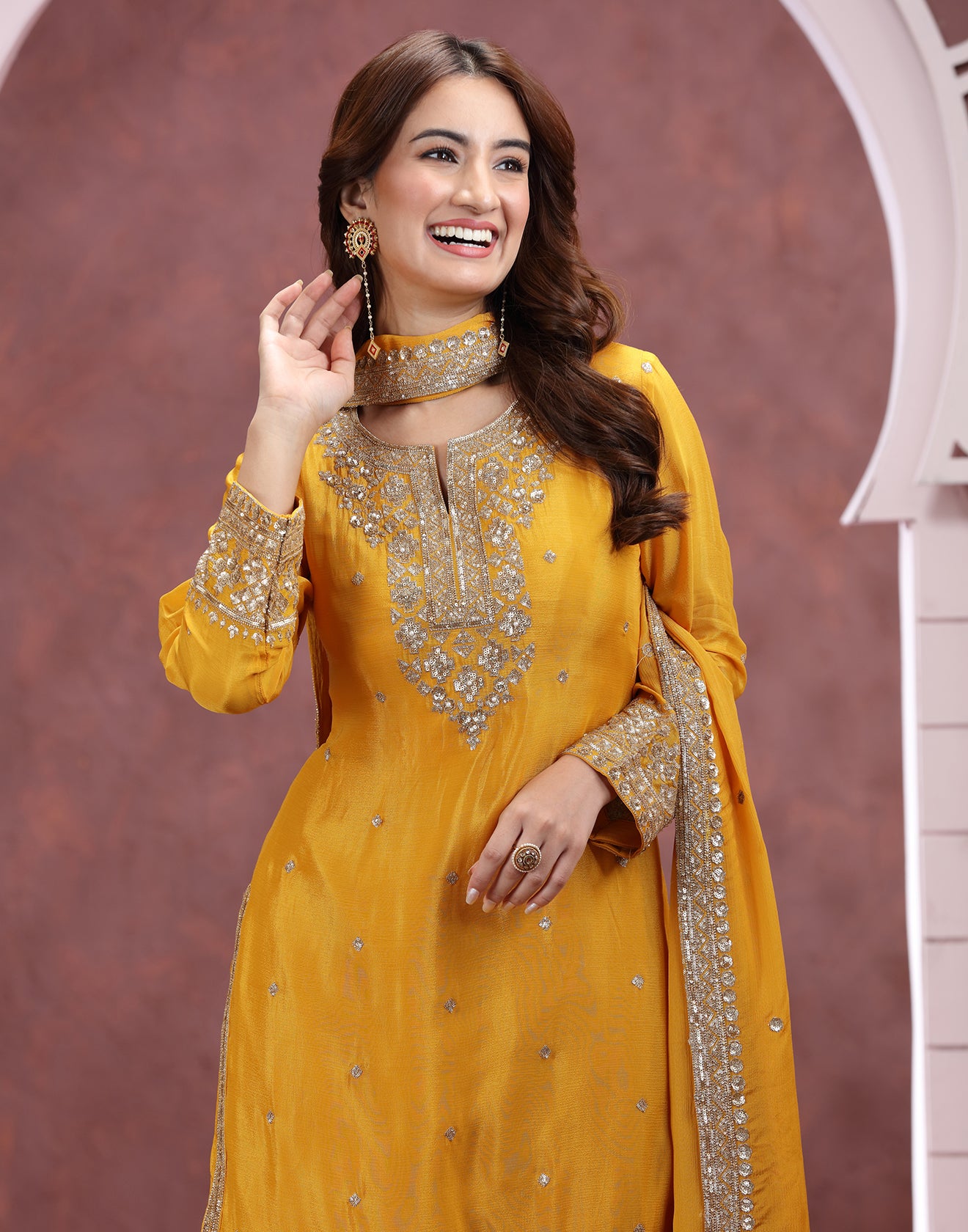Mimosa Glaze Embellished Gharara Set