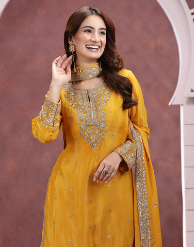 Mimosa Glaze Embellished Gharara Set