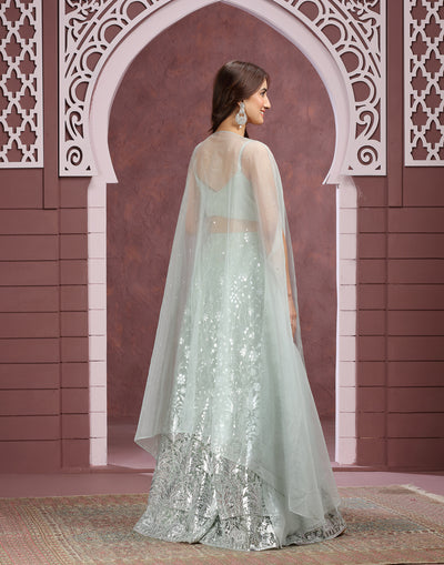 Minted Glamor Festive Fusion Jacket Set