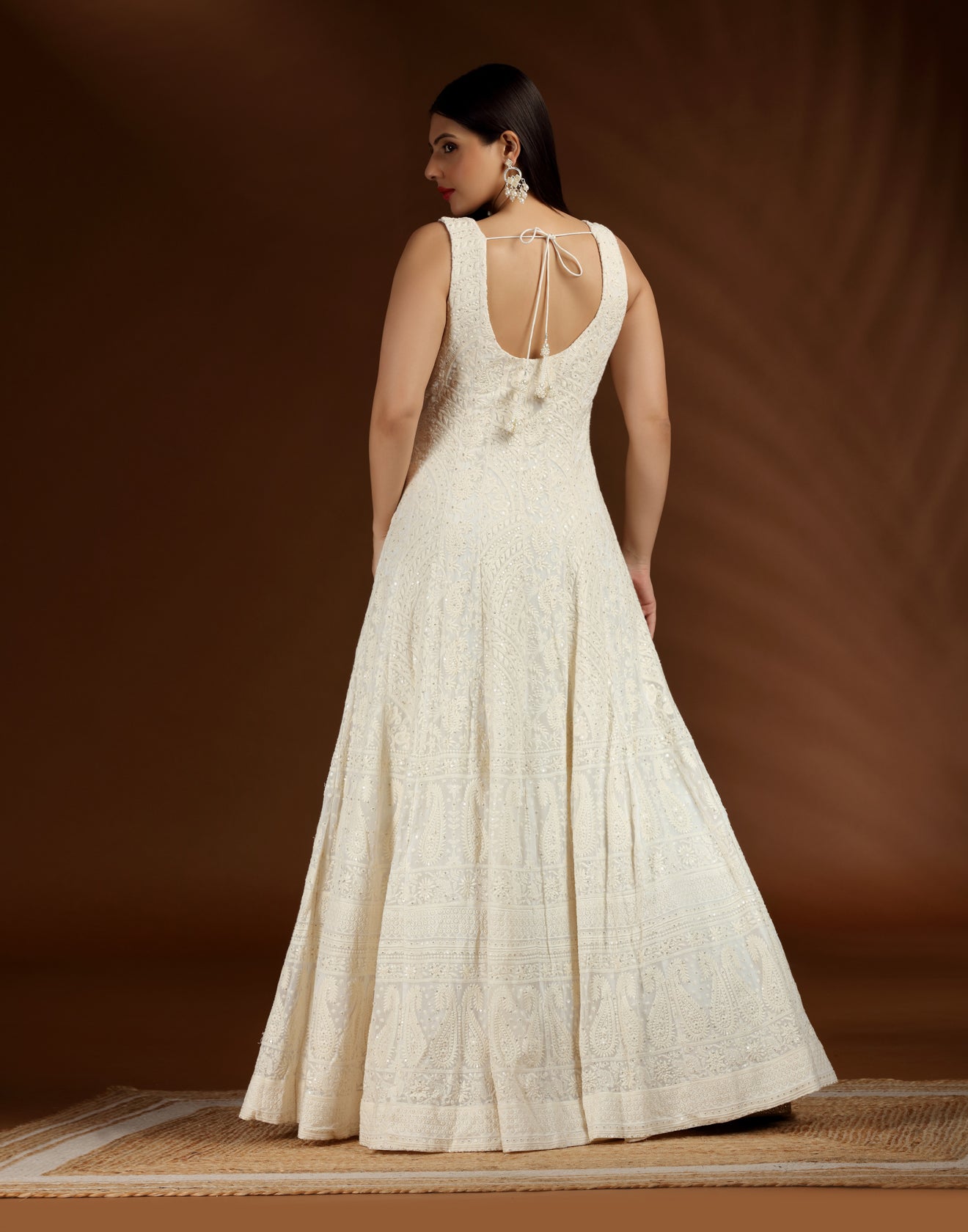 Moon Ivory Lucknowi Suit Set