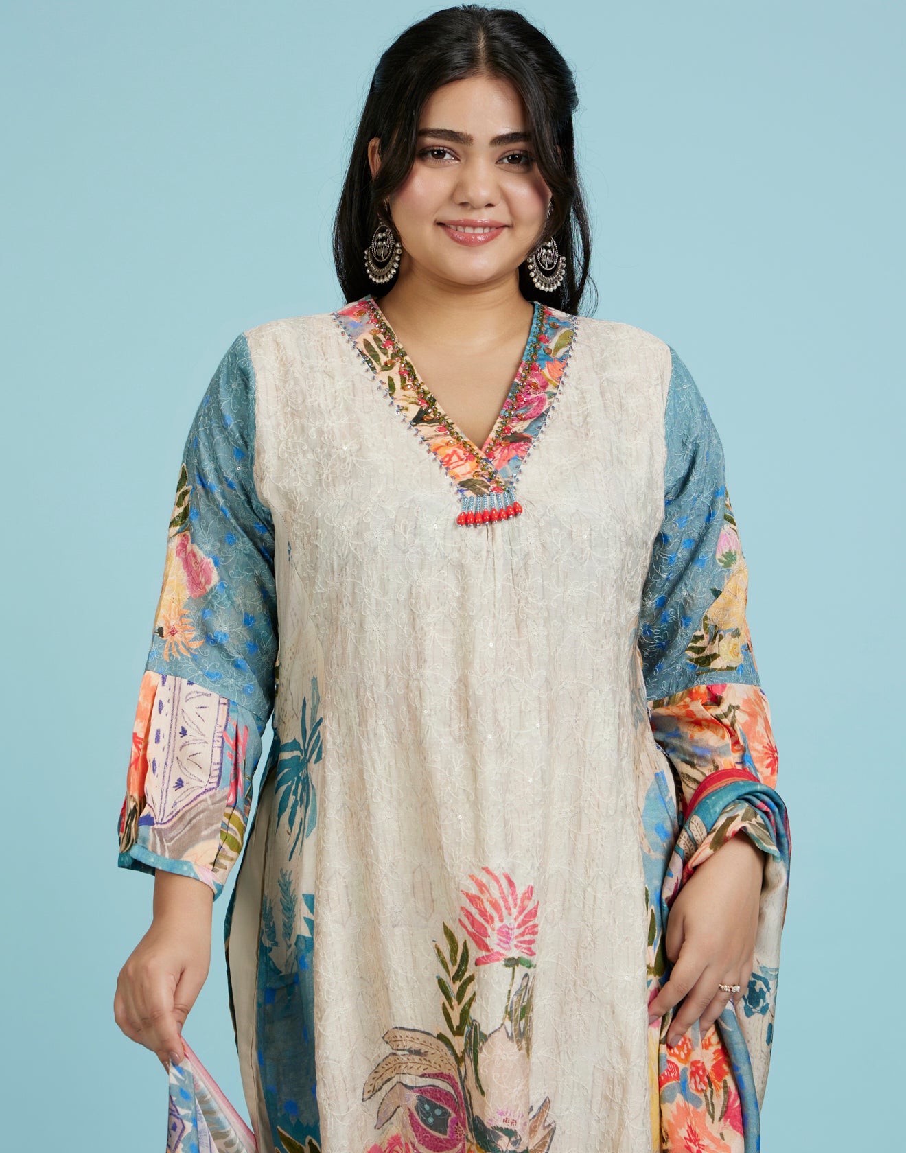 Ocean Reef Palette Ethnic Kurta Set For Women