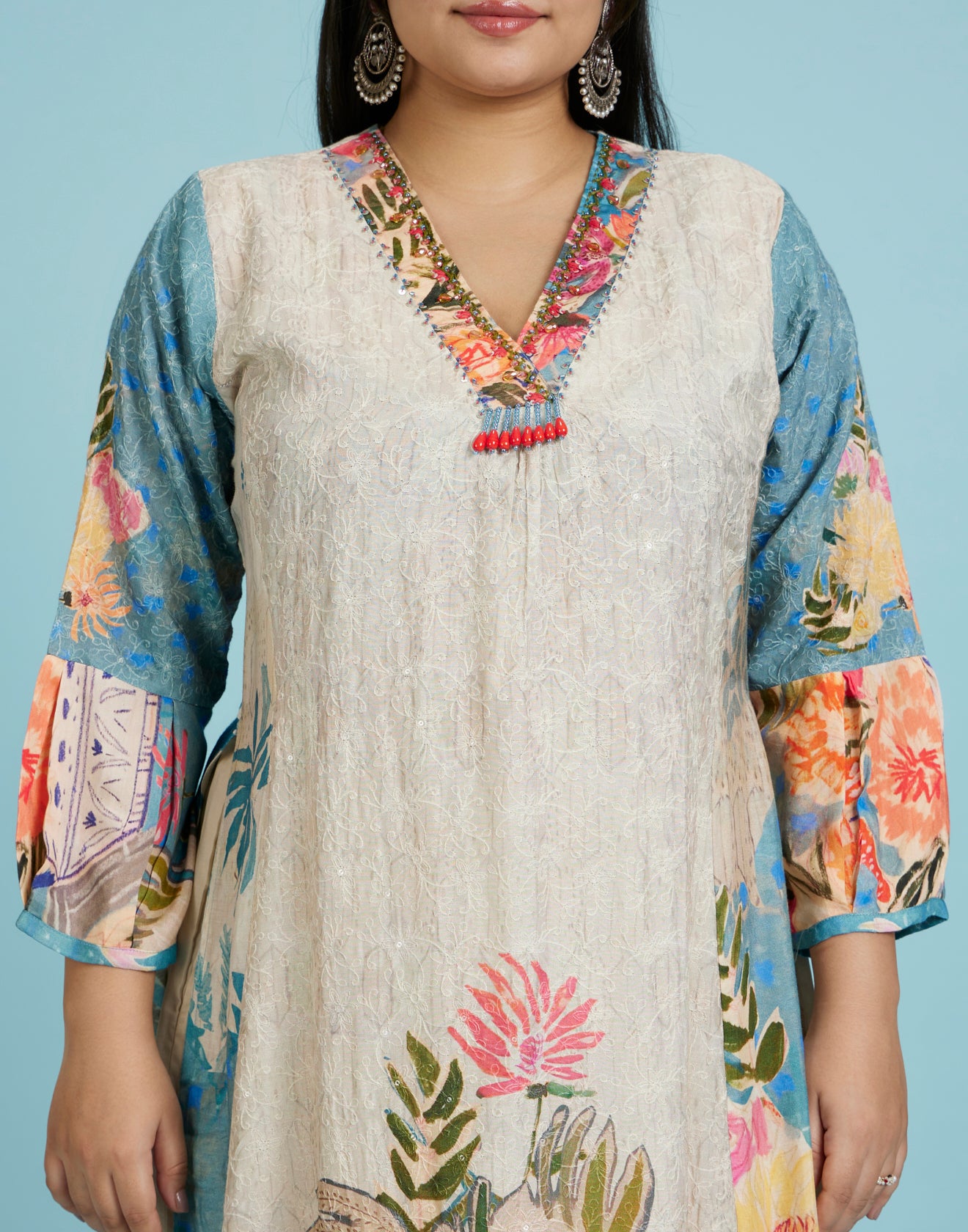 Ocean Reef Palette Ethnic Kurta Set For Women