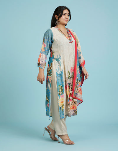 Ocean Reef Palette Ethnic Kurta Set For Women