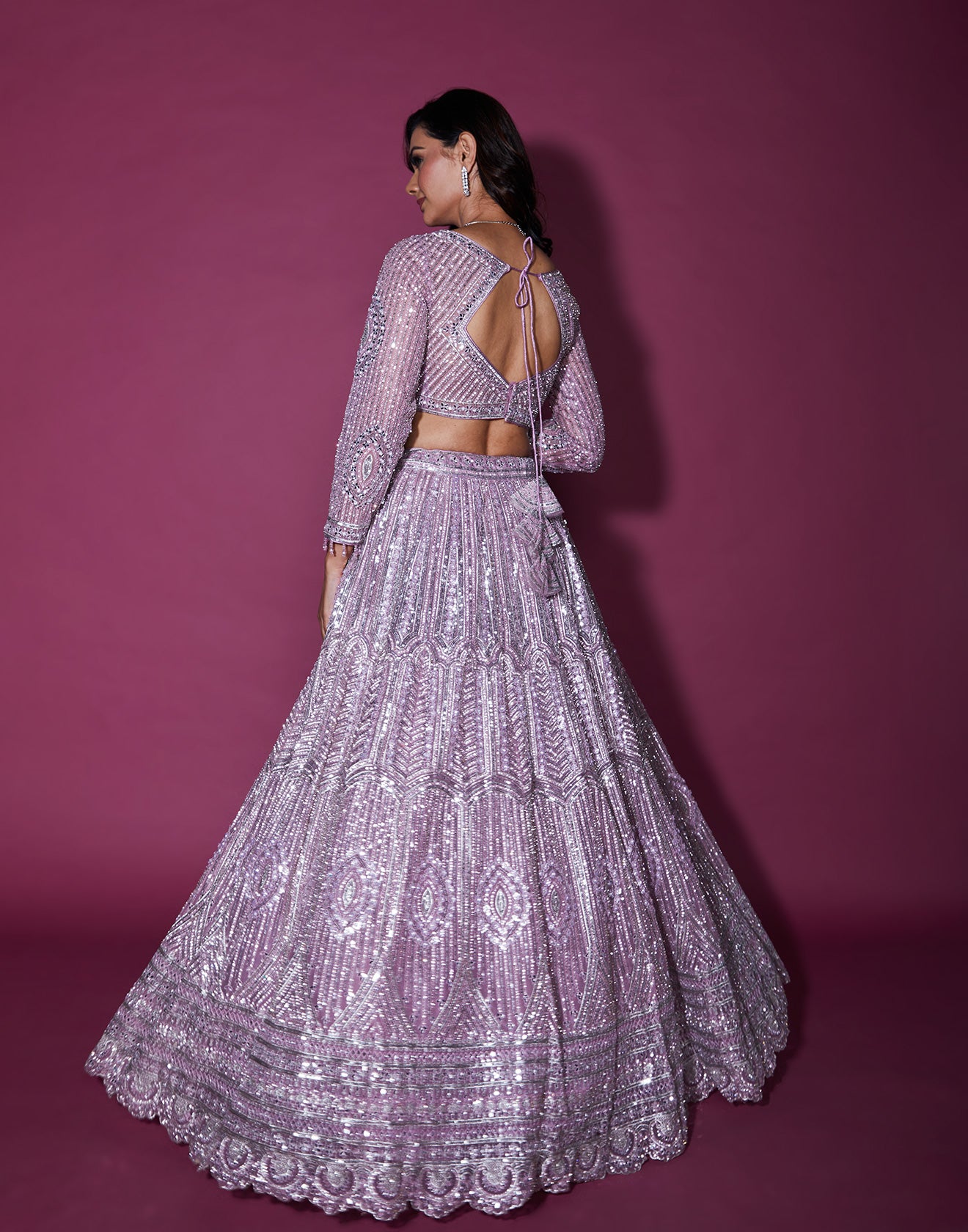 Orchid Haze Embellished Bridal Lehenga Set