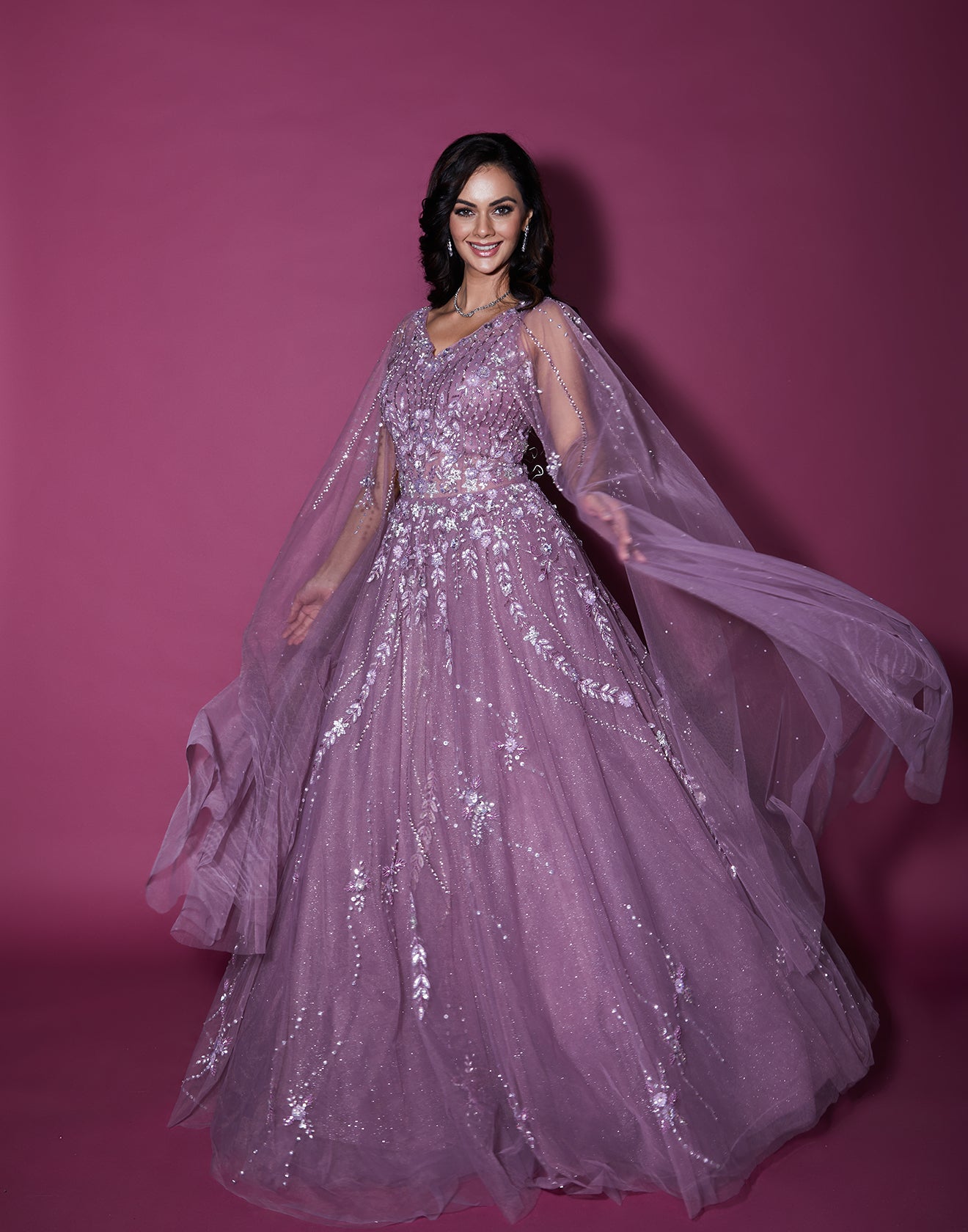 Orchid Mist Embellished Bridal Gown