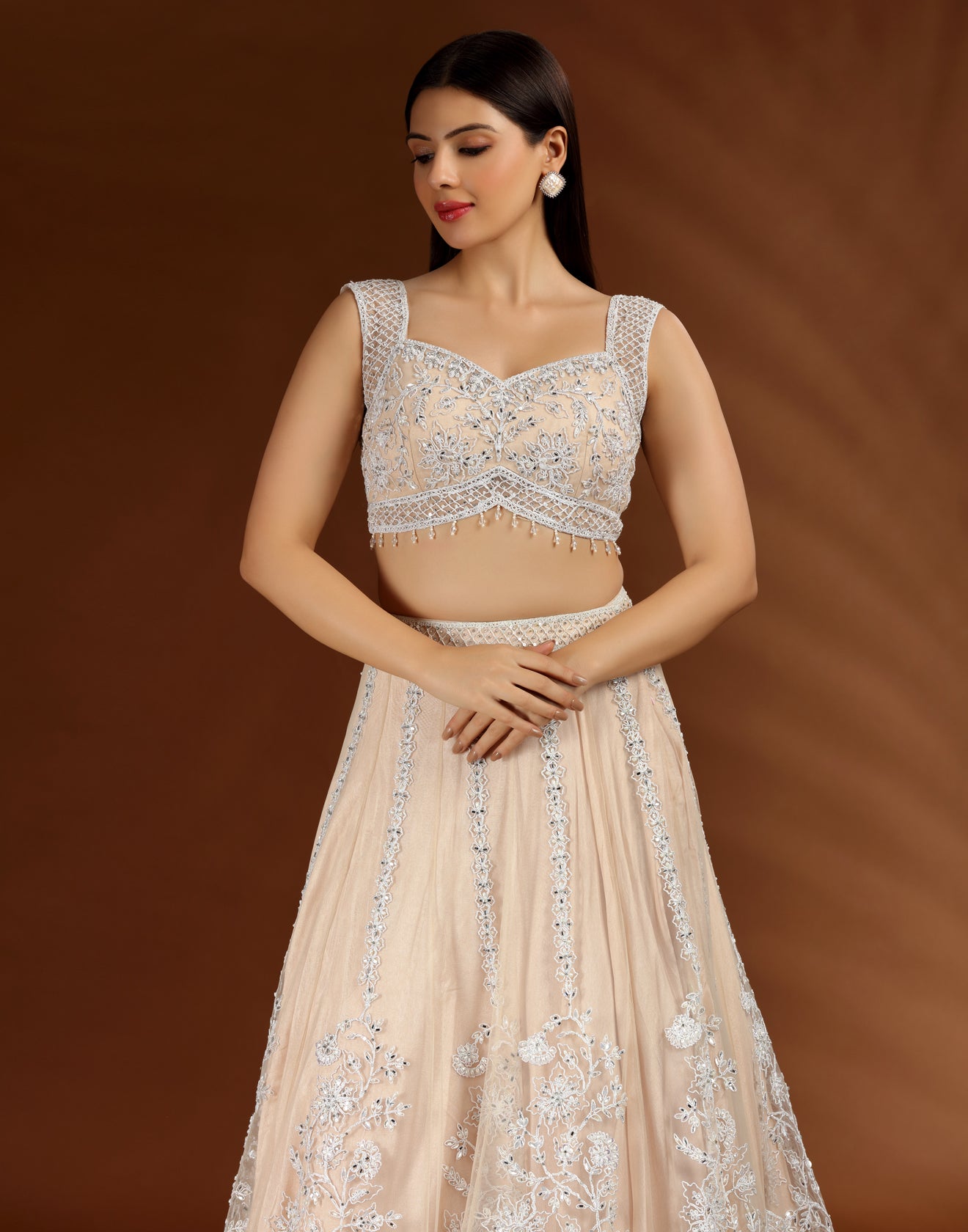 Peach-Meadow-Aari-Threadwork-Lehenga-Set