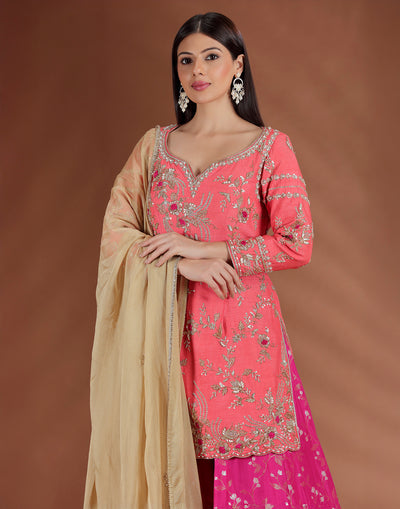 Rang Rewaaz Embroidered Wedding Sharara Suit