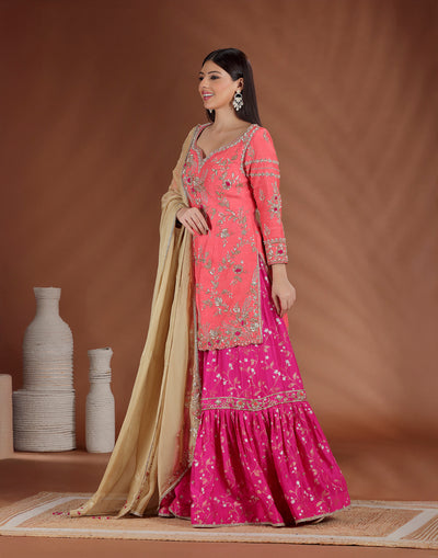 Rang Rewaaz Embroidered Wedding Sharara Suit
