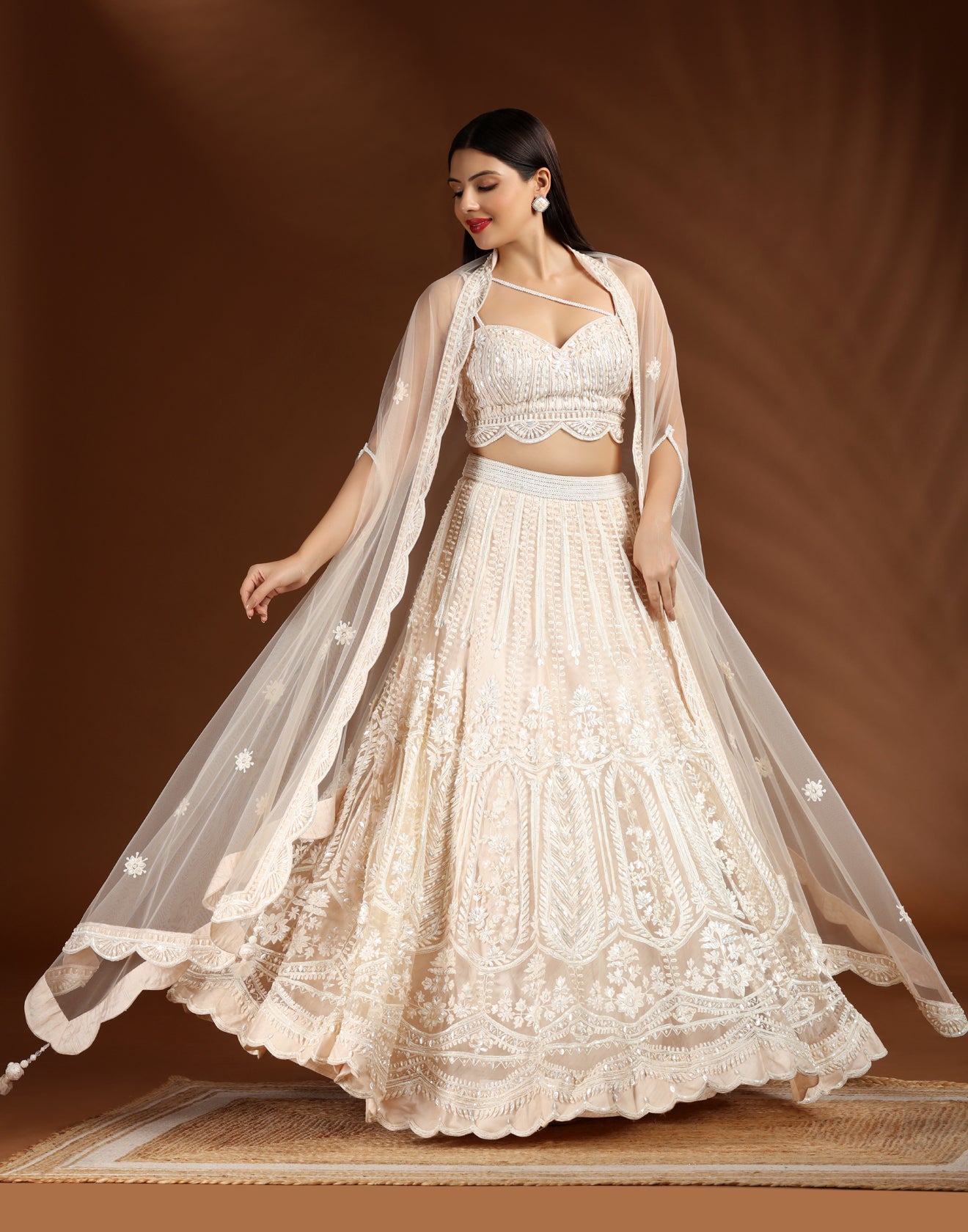 Royal-Pearl-Embellished-Lehenga-Set-For-Sangeet