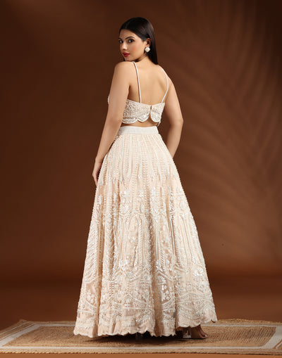 Royal-Pearl-Embellished-Lehenga-Set-For-Sangeet