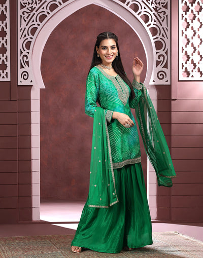 Royal Radiance Bandhej Gharara Set