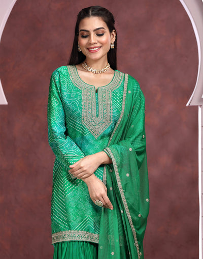Royal Radiance Bandhej Gharara Set