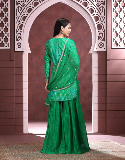 Royal Radiance Bandhej Gharara Set