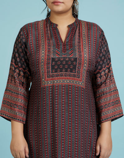 Rustic Magic Ethnic Printed Workwear Kurta Set