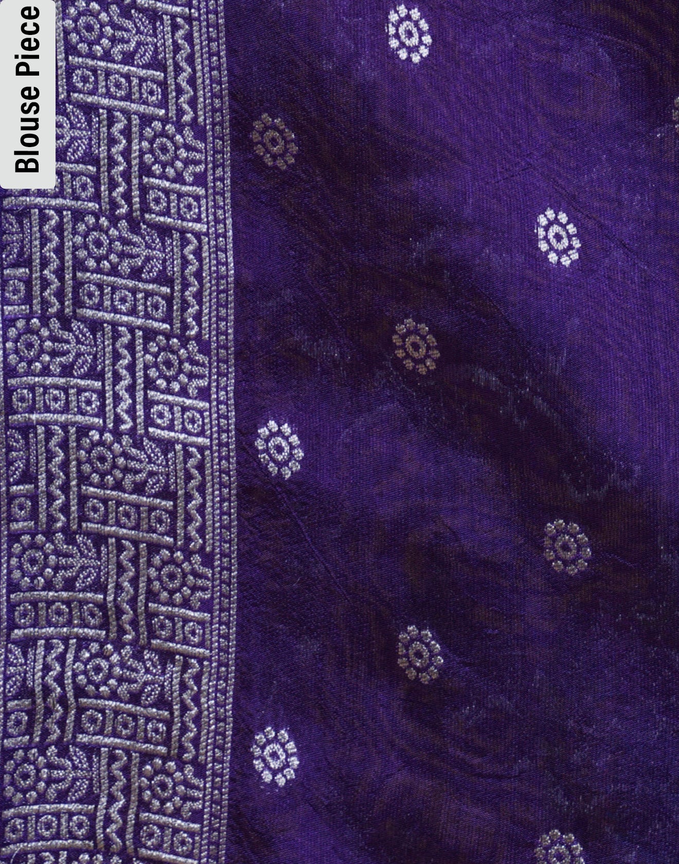 Deep Purple Banarasi Floral Jaal Silk Saree