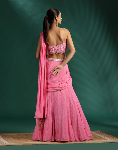 Sakura Sheen Pre-Stitched Cocktail Saree
