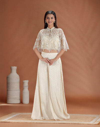 Sandstone Crepé Embellished Fusion Set