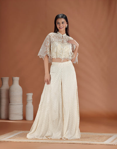Sandstone Crepé Embellished Fusion Set