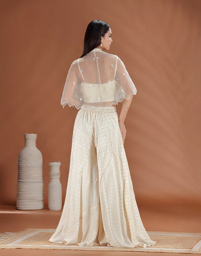 Sandstone Crepé Embellished Fusion Set